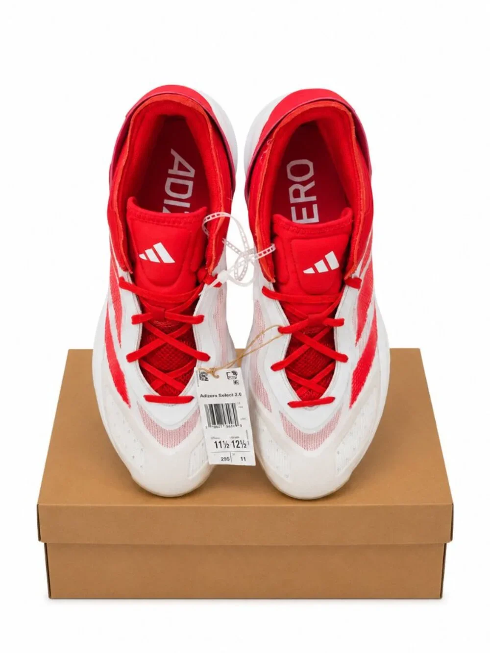 Adidas Adizero Select 2.0 Mens Basketball Shoes Red White IG6685 Size 11.5 NEW
